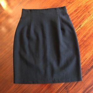 Wool Above-knee Pencil Skirt